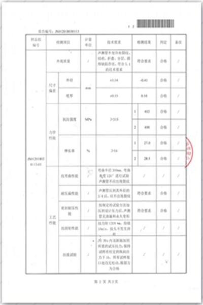 安康出厂检测报告